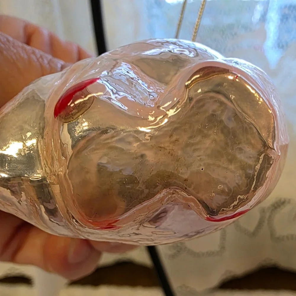 Lauschaer Glaskugelhaus Glass Pig Ornament Handmade Germany Christmas Good Luck